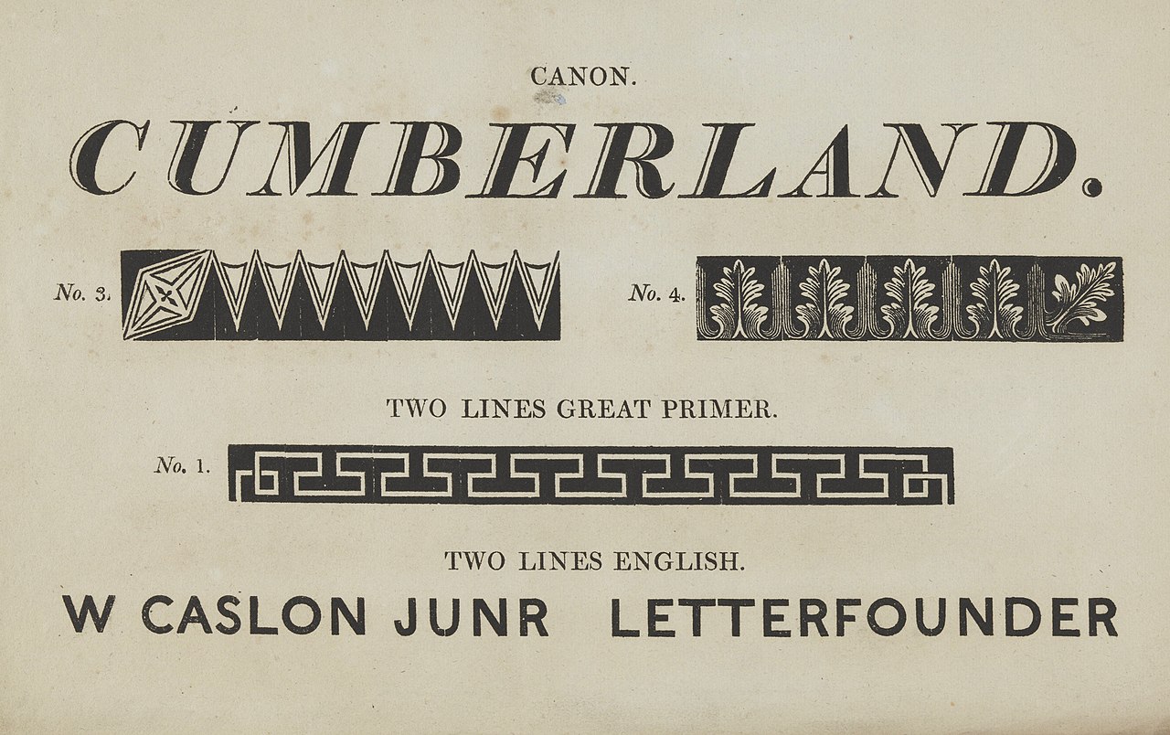 type specimens showing different fonts and elements with black text on beige background
