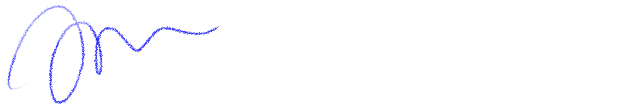 signature in blue pencil of Andrew Boardman