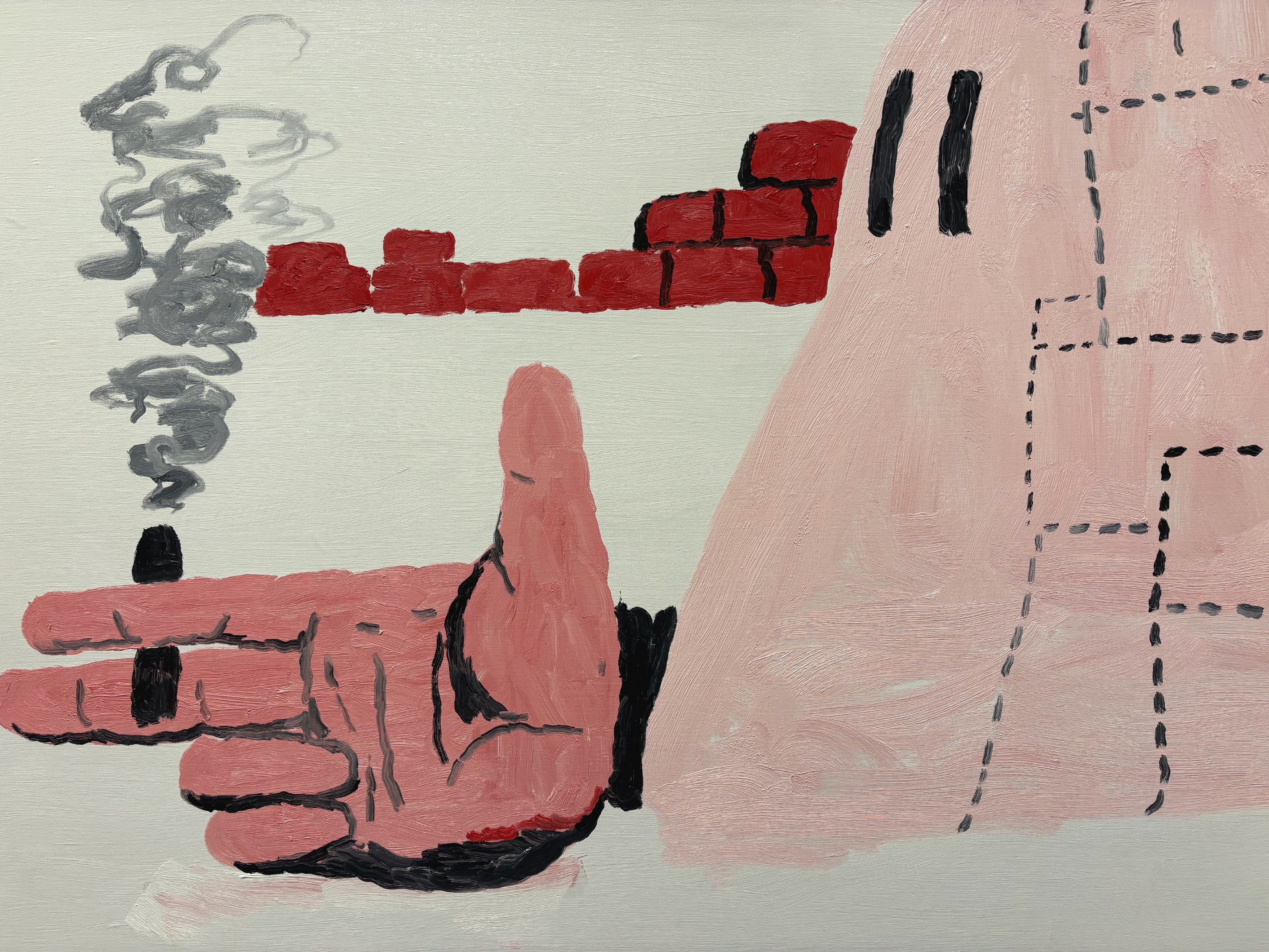 photo of detail from Philip Guston painting